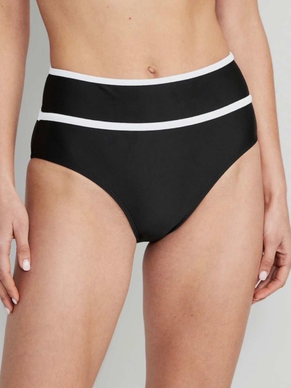 NWT Old Navy Women’s High-Waisted Bikini Swim Bottoms Black Size‎ Medium